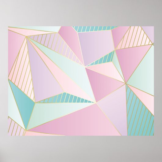 (イラストレーション)金ゴールド線の背景、抽象芸術線 ポスター (正面)