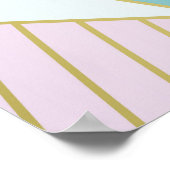 (イラストレーション)金ゴールド線の背景、抽象芸術線 ポスター (角)