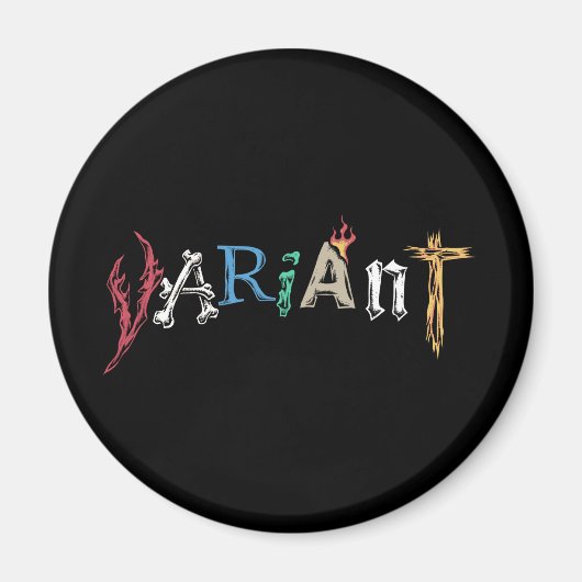 イラストレーション_of_a_フォント_that_読__a_variant マグネット (正面)