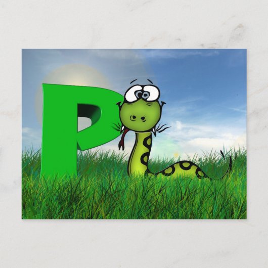 イラストレーションPythonはがき ポストカード (正面)