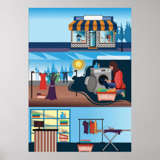 イラストレーター・ランドリー ポスター