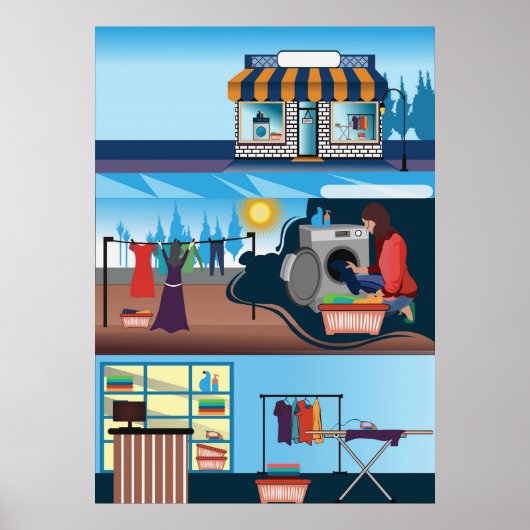 イラストレーター・ランドリー ポスター (正面)