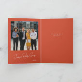 イラスト付きの冬の村 シーズンカード (内部)