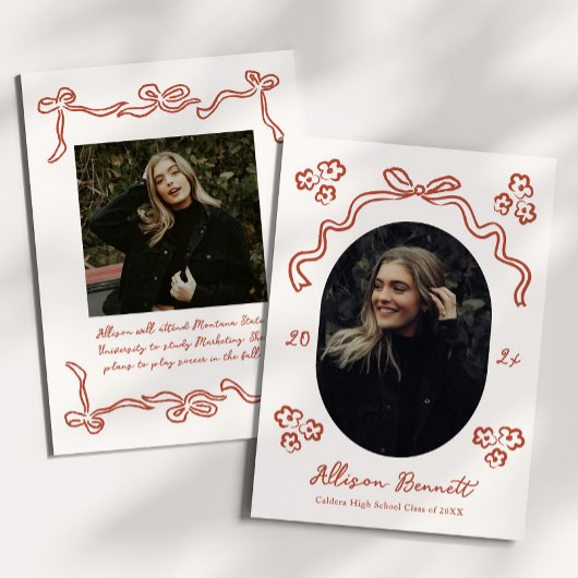 イラスト付きの卒業お知らせ 招待状