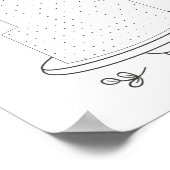 イラスト付きの結婚式のアクティビティ・ドットゲーム ポスター (角)