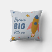 イラスト付きカラフルな子供向けロケット クッション (裏面)