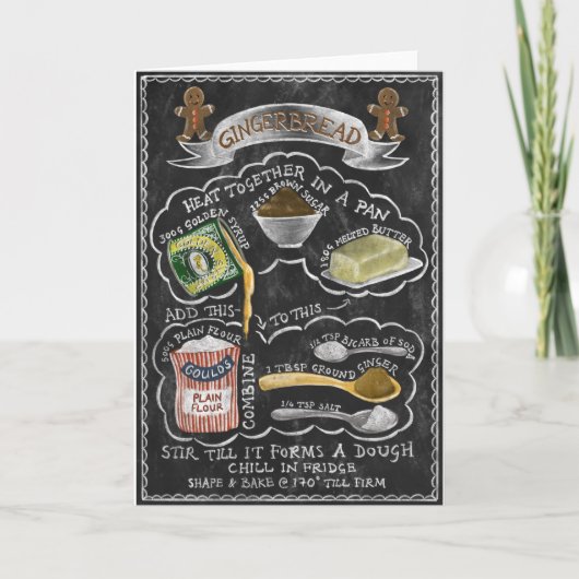 イラスト付きジンジャーブレッドのレシピ シーズンカード (正面)