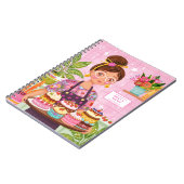 イラスト付き料理ノート - オーダーメイド料理レシピ ノートブック (左側)