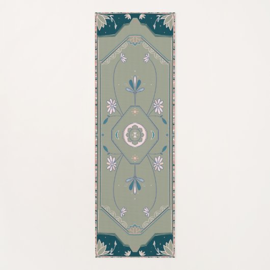 イラスト付き賢者のエリアラグ ヨガマット (正面)