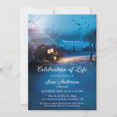 イラスト付き追悼 生命の祝祭 招待状 (正面)