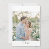 イラスト付き カップル フラワー ウェディング 招待状カード セーブザデート (裏面)