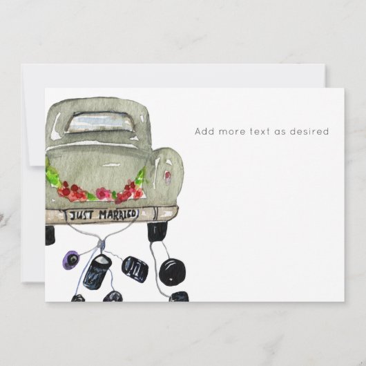 イラスト付き 結婚式 フォト コラージュ 感謝カード (裏面)