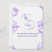 イラスト付き Save the Date 招待状 (裏面)