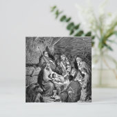 イラスト入りのクリスマスのキリスト降誕シーン カード (スタンド正面)