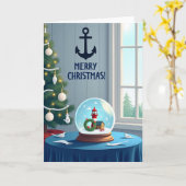 イラスト入りのクリスマスカード カード (黄色い花)