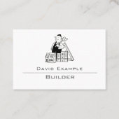 イラスト入りの建設業者のビジネスカード 名刺 (正面)