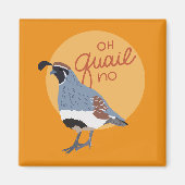 イラスト入りオウカインネンウズラ マグネット (正面)