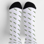 イラスト入りカマキリ ソックス (上部)