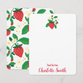 イラスト入りパーソナライズ ボタン花 サンキューカード (正面/裏面)