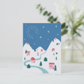 イラスト入り新年のご挨 シーズンポストカード (スタンド正面)