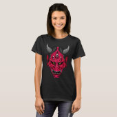 イラスト入り赤鬼デーモン Tシャツ (正面フル)