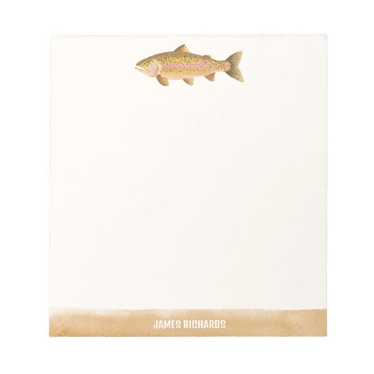 イラスト入り釣りメモ帳 Gone Fishin’ ノートパッド (正面)