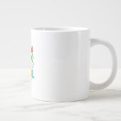 イラスト入り鉛筆と林檎の「新学期」コーヒー ジャンボコーヒーマグカップ (右)