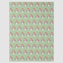イラスト入り ミスター フクロウ クリスマス ライト グリーン ティッシュペーパー 薄葉紙
