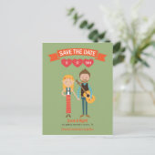 イラスト カップル ポートレート ウェディング 案内ポストカード (スタンド正面)