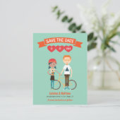 イラスト カップル ポートレート ウェディング 案内ポストカード (スタンド正面)