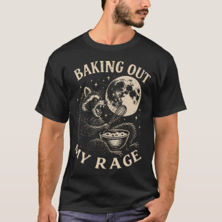 イラスト: 怒りをバターに変えるアライグマのパン作り - Tシャツ