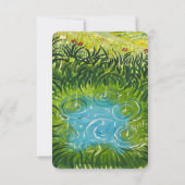 イラスト 手描きの雨滴 レスポンスカード (裏面)