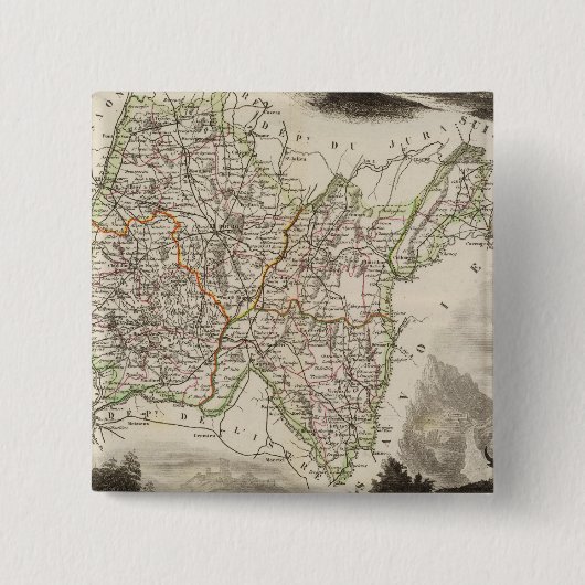 イラスト、風景 缶バッジ (正面)