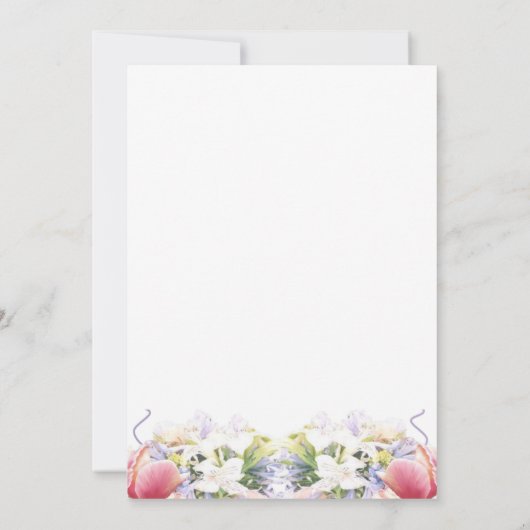 イラック・ワイルドフラワーロマンチック結婚式招待状 セーブザデート (裏面)