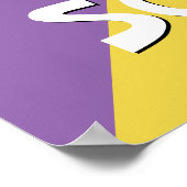 イラブカラフルスクールガールカスタム文字 ポスター (角)