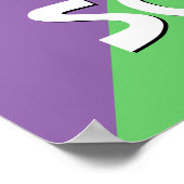 イラブカラフルスクールボーイカスタム文字 ポスター (角)