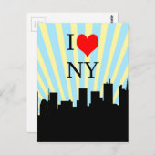 イラブクールハートニューヨークデザイン ポストカード (正面/裏面)
