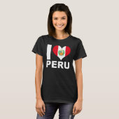 イラブペルーハート国旗ペルー Tシャツ (正面フル)
