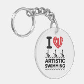 イラブ芸術的スイミングシンクロ泳ぐ人 キーホルダー (正面左)