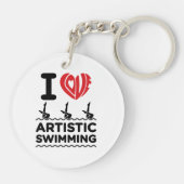 イラブ芸術的スイミングシンクロ泳ぐ人 キーホルダー (裏面)