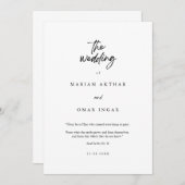 イラモダンムミニマル結婚式招待状 招待状 (正面/裏面)