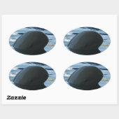 イラワディドルフィンピークアボー 楕円形シール (シート)