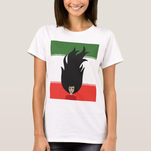 イランからの女性への連帯を示す Tシャツ (正面)