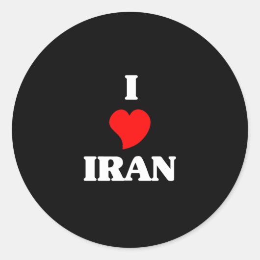 イランが大好き ラウンドシール (正面)