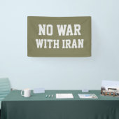 イランとの戦争反対 バナー 横断幕 (トレードショー)