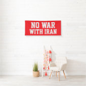 イランとの戦争反対 ポリティカル抗議 横断幕 (インサイチュ)