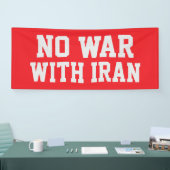 イランとの戦争反対 ポリティカル抗議 横断幕 (トレードショー)