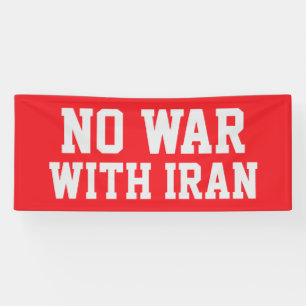 イランとの戦争反対 ポリティカル抗議 横断幕