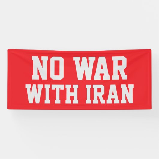 イランとの戦争反対 ポリティカル抗議 横断幕 (横)