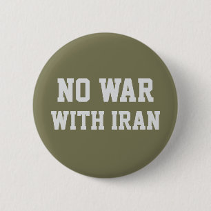 イランとの戦争反対 ポリティカル抗議 缶バッジ